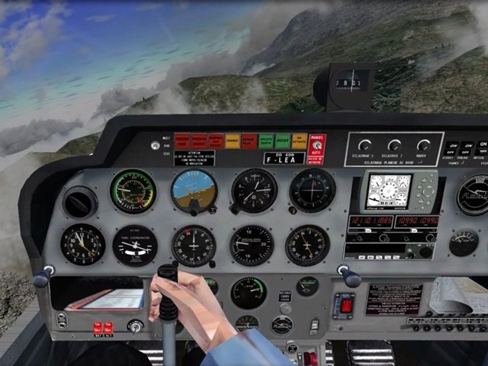 Flightgear DR400 lfhu Alpes d'huez  fév 2012