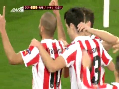 Ολυμπιακός vs Ρουμπίν Καζάν | Το 1-0 από τον Ράφικ Τζιμπούρ