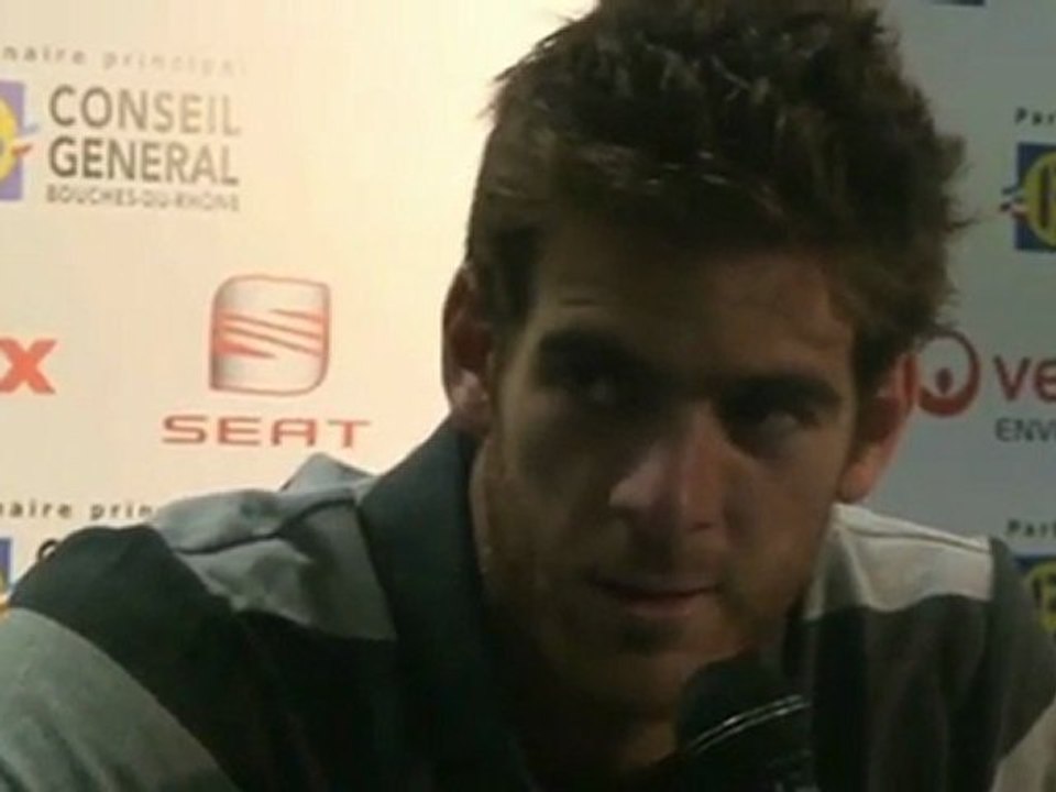 Conférence de presse de J. Del Potro aprés sa victoire contre N. Davydenko.