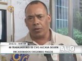 Trabajadores encadenados en CVG Alcasa denuncian estado de la empresa