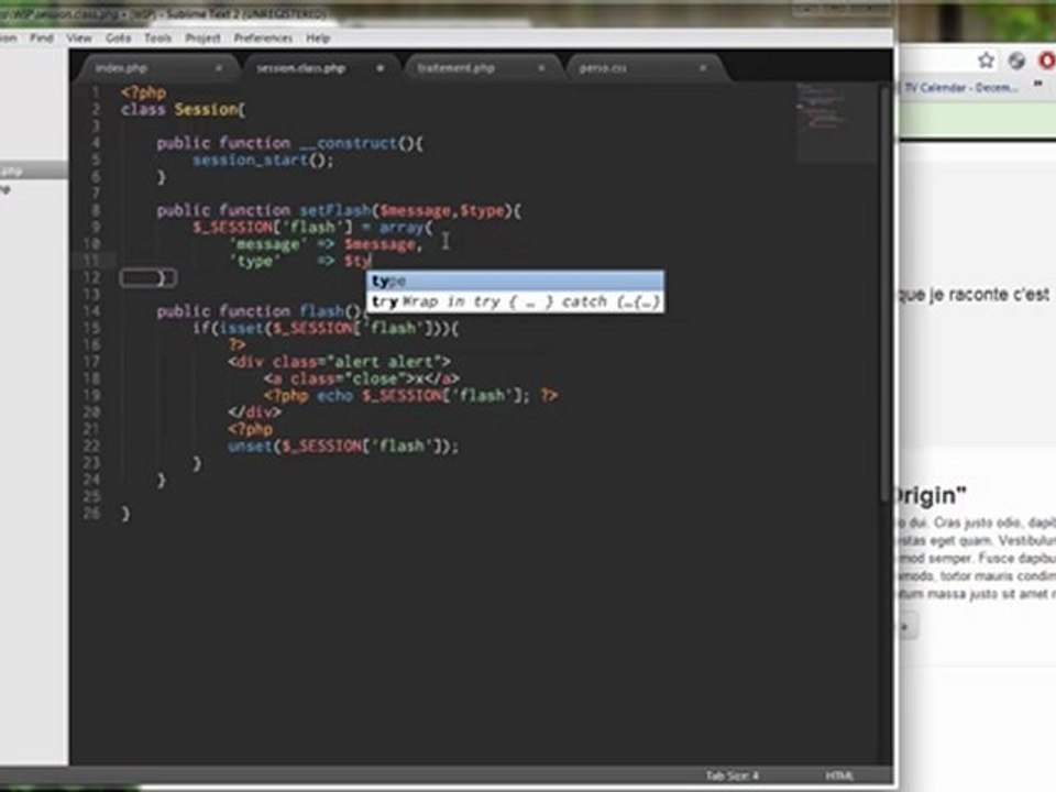 Tutoriel vidéo PHP : Système d'alerte