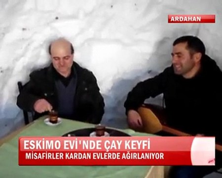 ARDAHAN ÇILDIR gölü haberleri Eskimo evinde çay keyfi @ MEHMET ALİ ARSLAN Haber