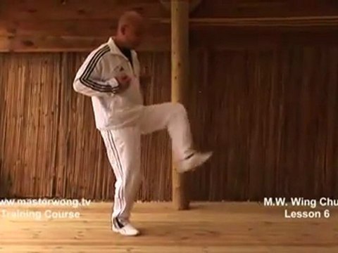 How to do Wing Chun lesson 6-basic leg exercise_ static triple kick