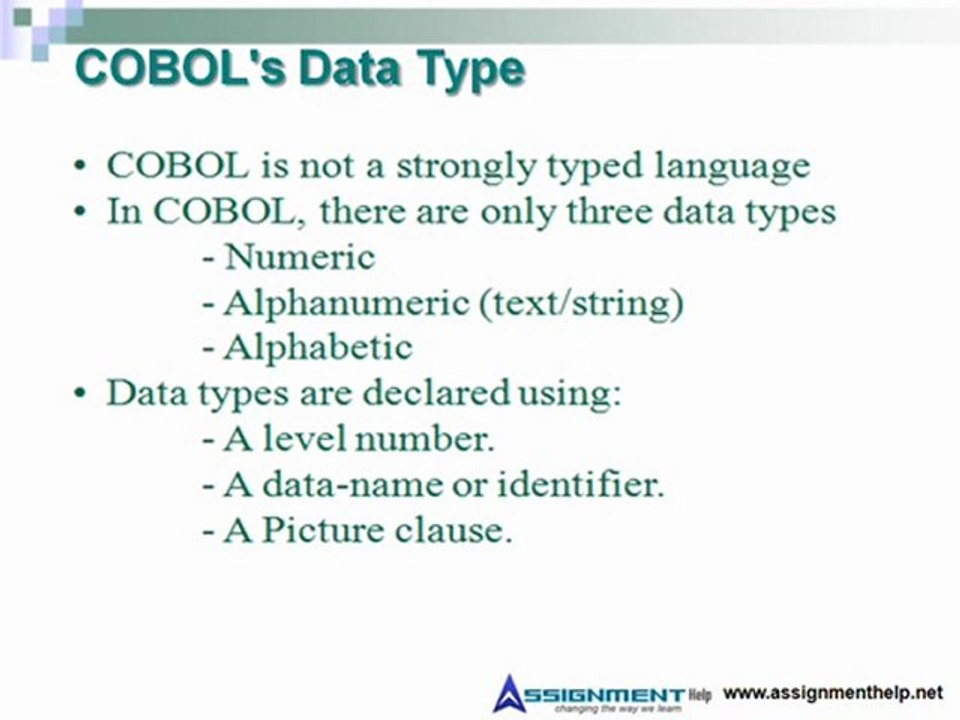 COBOL Programming Assignment Help