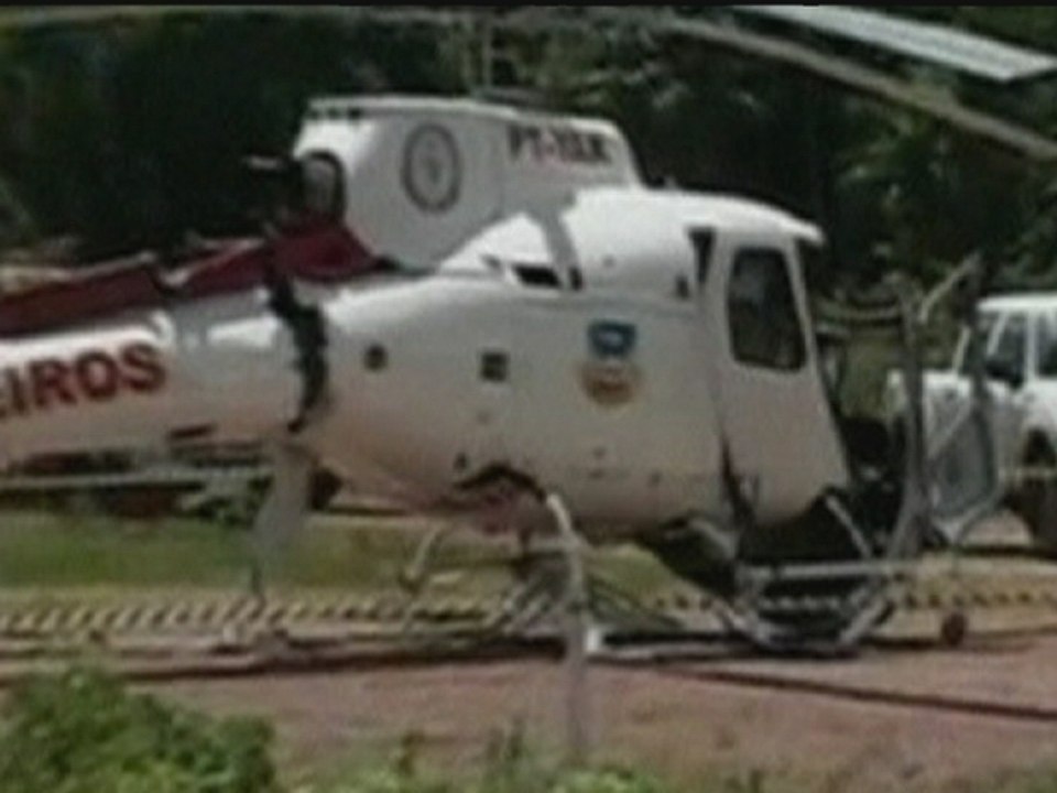 Helicopter shakes itself apart on landing in Brazil