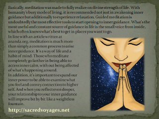 Inner guidance and Meditation
