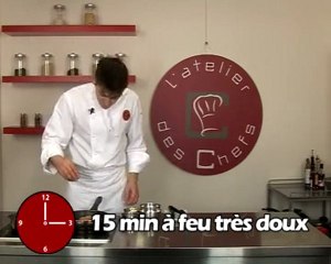 Recette de suprême de volaille au pain d'épices, pommes confites à l'ail fumé