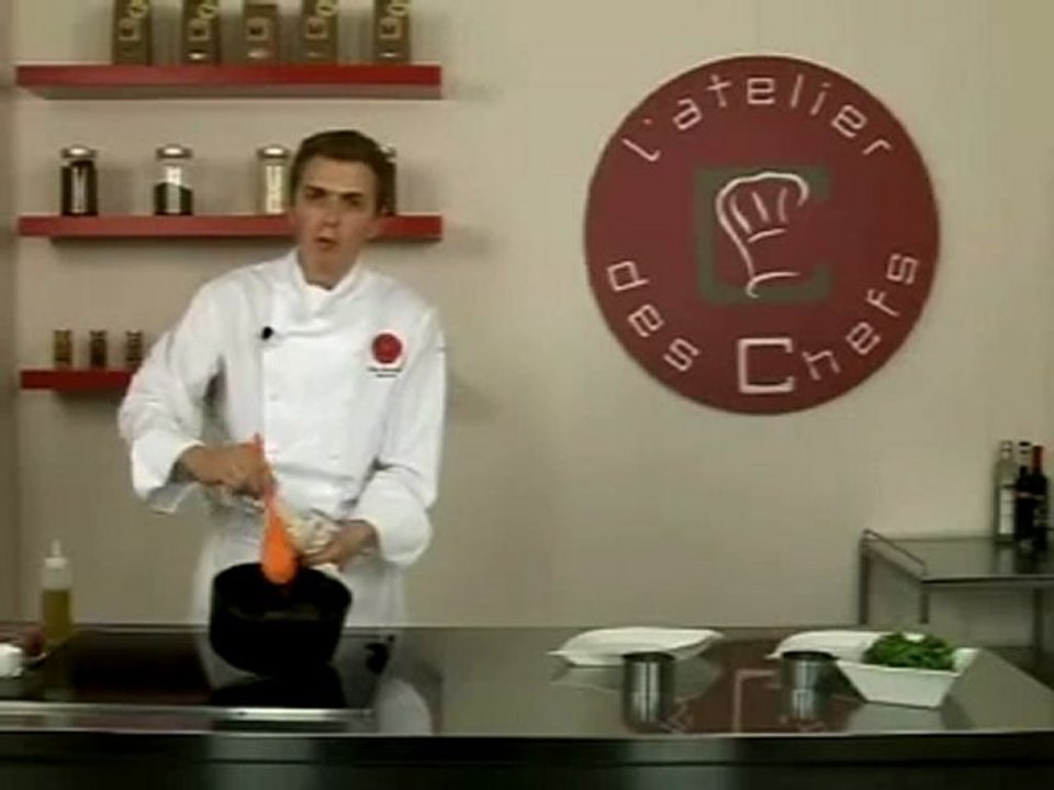 Recette de filet rouget à la fleur de sel, compotee d'aubergines