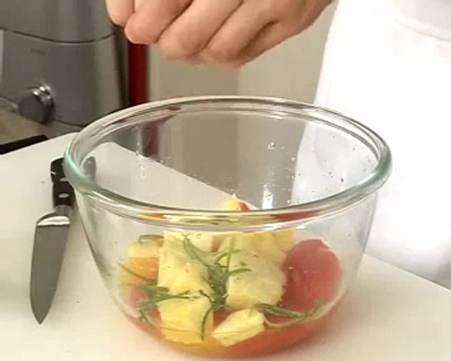 Recette de soupe froide d'agrumes à la menthe et aux écorces d'orange confite