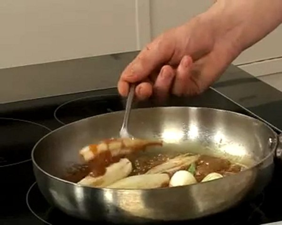 Recette de tatin d'endives et oignons nouveaux à l'orange