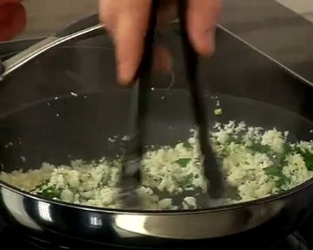 Recette de pavé de bœuf, semoule fine de chou-fleur