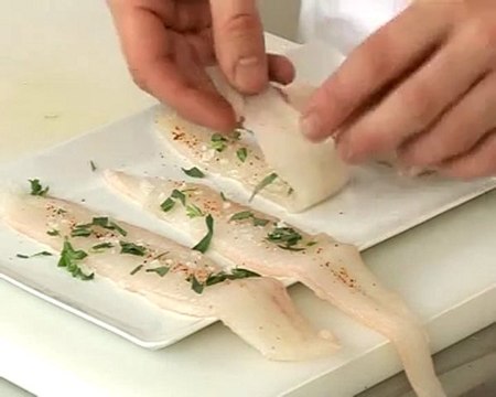 Recette de filet de sole à l'estragon, pois gourmands et haricots verts
