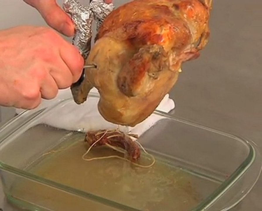 Technique de cuisine : Contrôler la cuisson d'une volaille