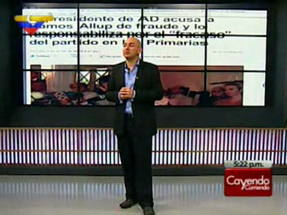 (VIDEO) Cayendo y Corriendo: Generación Viva es hoy Venezuela / Allup vendió la franquicia de AD 23.02.2012  1/2