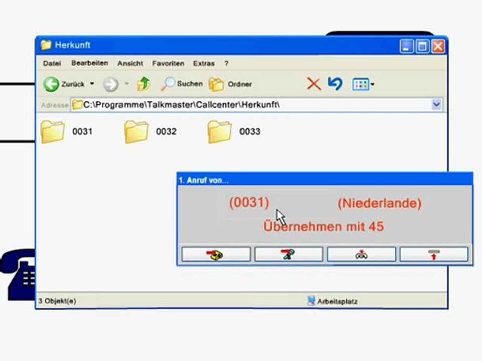 Anrufer in ihrer Muttersprache begrüßen
