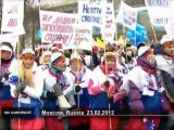 Pro Putin election rally in Moscow - no comment