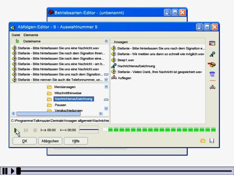 Nachrichtenaufzeichnung nach erfolglosem Vermitteln