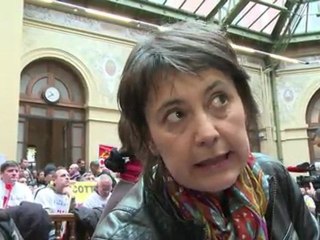 Arthaud et Poutou à un meeting de soutien aux salariés de Fralib