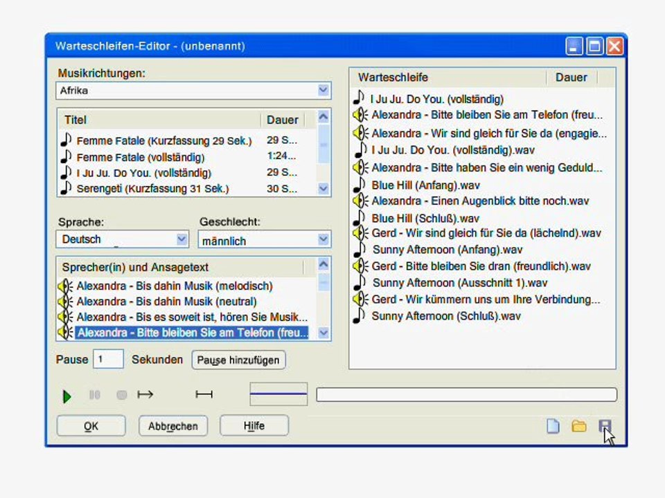 Eigene Warteschleife gemafrei zusammenstellen