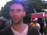 Adam Levine Leaves the Lakers Game at Staples Center