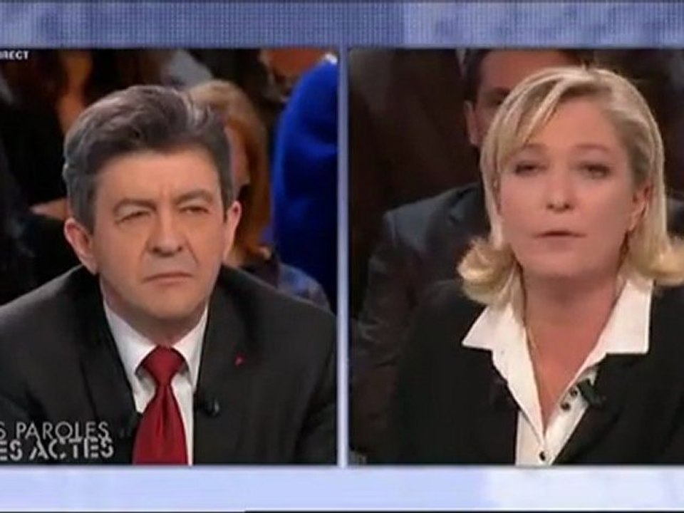 MARINE LEPEN LAMINéé par JL MELENCHON