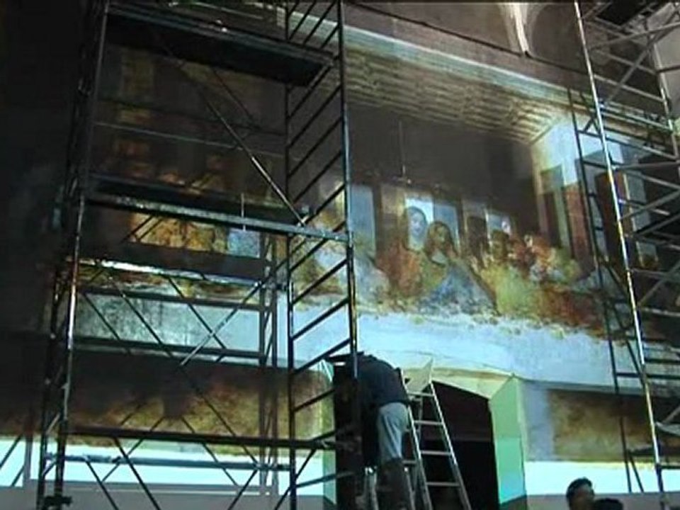 Leonardo's La ultima cena  Peter Greenaway Installation