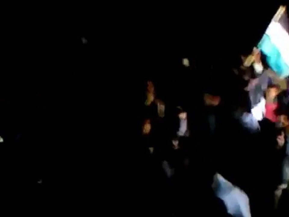 فري برس  دير الزور  بقرص  مظاهرة مسائية نصرة لحمص والخريطة 23 2 2012