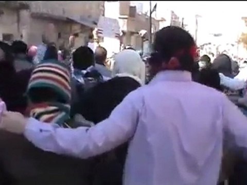 فري برس حلب حي المرجة مظاهرة احرار الحي 24 2 2012