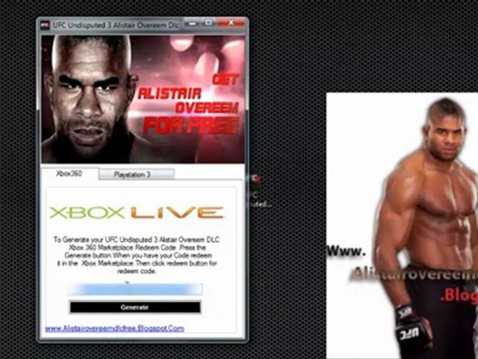How to get Alistair Overeem as Free DLC (UFC Undisputed 3)