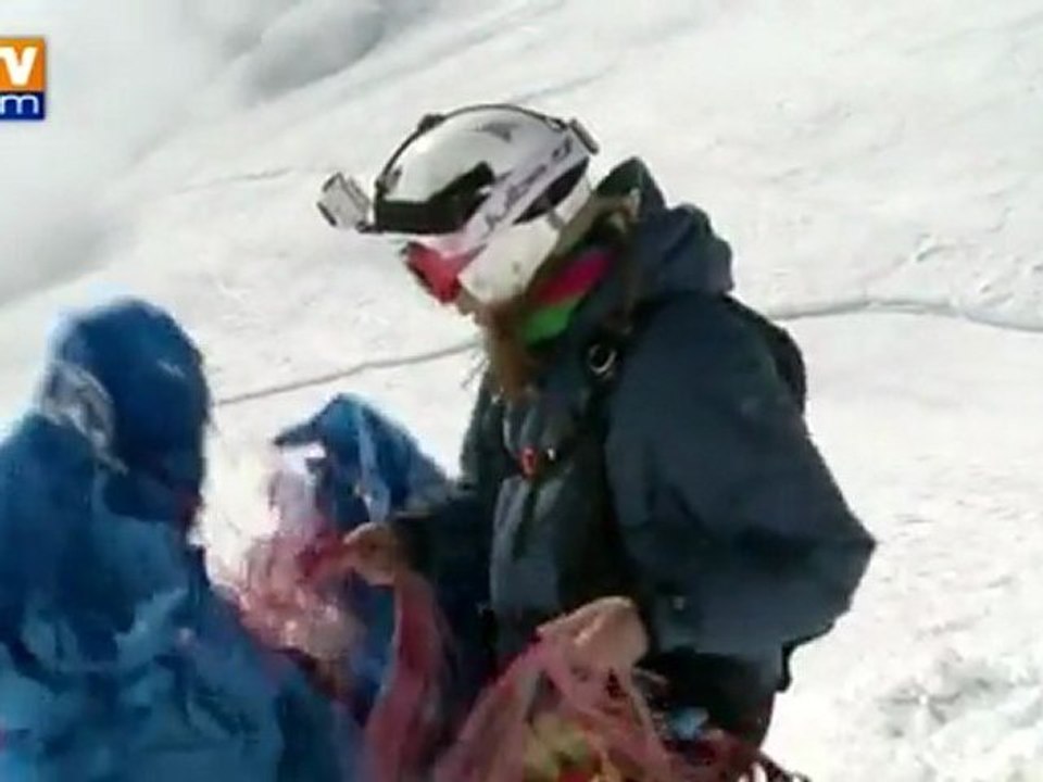 Le speed riding, nouveau sport de glisse d'hiver