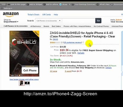 Screen Protectors for iPhone 4 - Zagg invisibleSHIELD