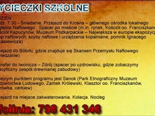 WYCIECZKA SZKOLNA - SZLAK NAFTOWY,