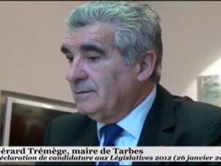 Legislatives 65 Gerard Tremege candidat (26 janvier 2012)