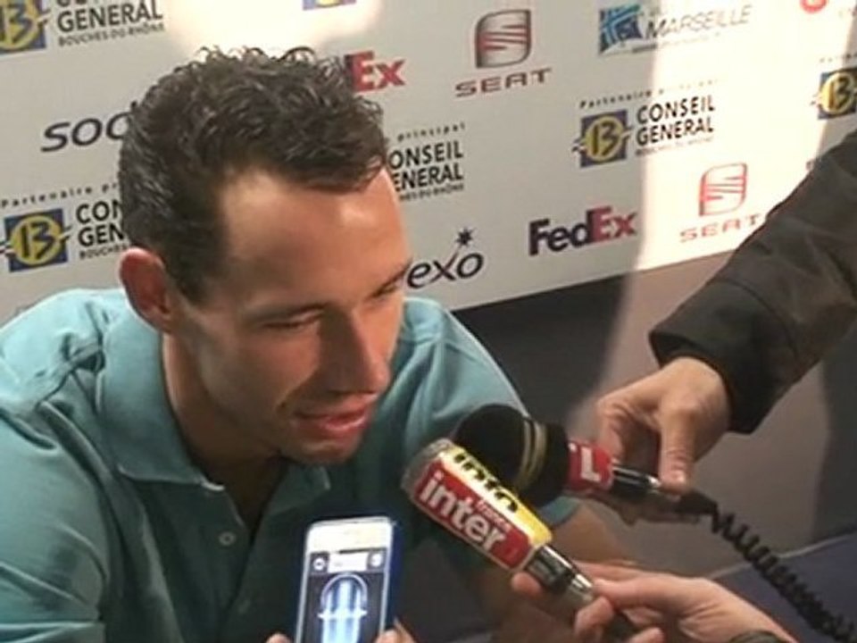 Conference de presse de M. Llodra aprés sa victoire contre J. Tipsarevic