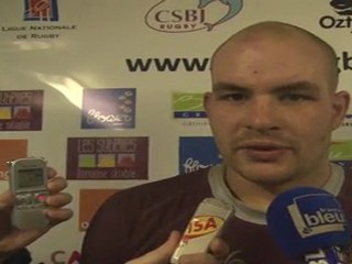 Réaction Thomas Vervoort après CSBJ-Oyonnax