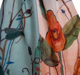 Luxurious Hand Painted Silk Scarves