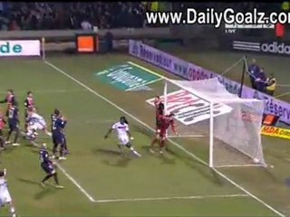 www.dailygoalz.com - but de Jimmy Briand Lyon vs PSG 4-2