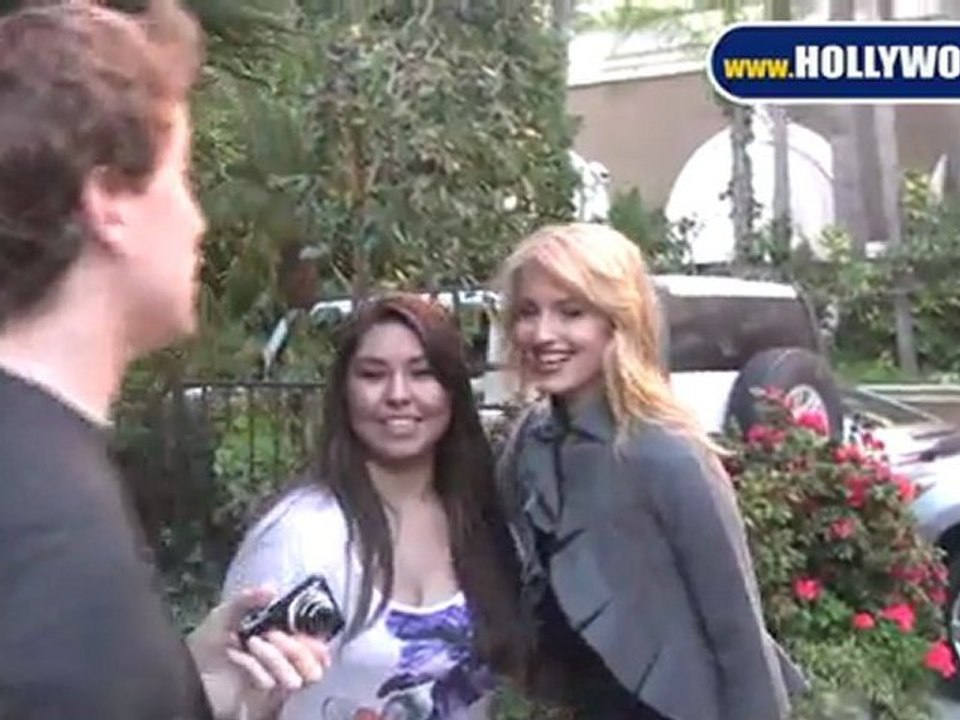 Dianna Agron Poses For Pictures at Four Seasons Hotel