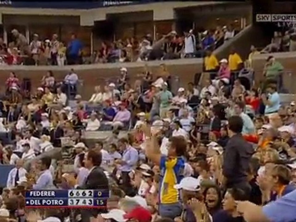 US Open 2009 Final - Federer vs Del Potro - Outstanding Rally (HD)