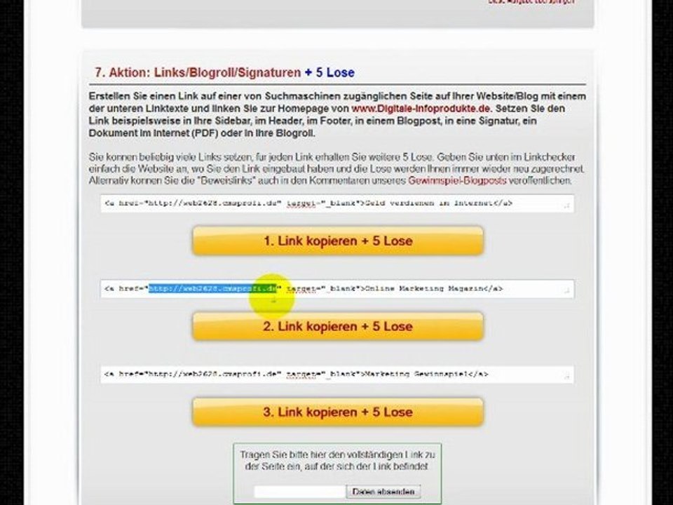 100.000 € OnlineMarketing Gewinnspiel