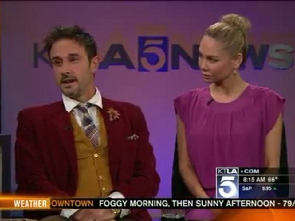 David Arquette and Kym Johnson on KTLA