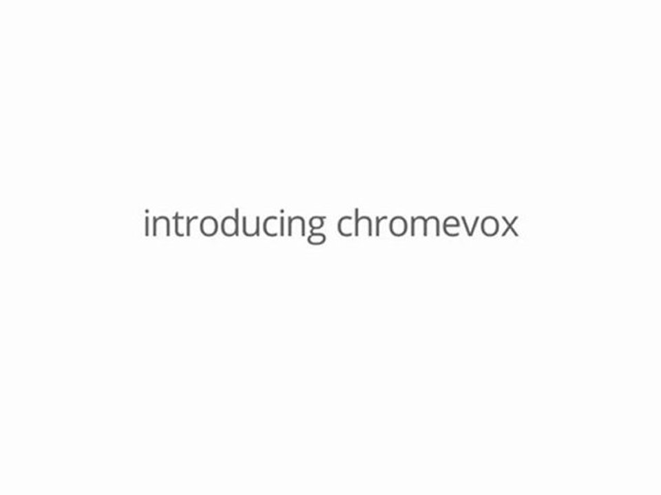Introducing ChromeVox