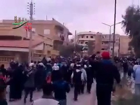 فري برس دير الزور الحرة تشييع الشهيد زاهر الكويدر 24 2 2012