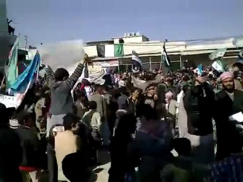 فري برس ادلب أبو ضهور مظاهرة لأحرار البلدة في جمعة سننتفض من أجلك بابا عمرو 24ــ2ــ2012