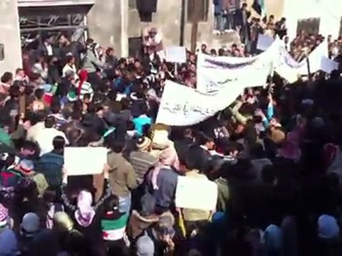 فري برس حمص الرستن مظاهرة جمعة سننتفض من أجلك باباعمرو 24 2 2012