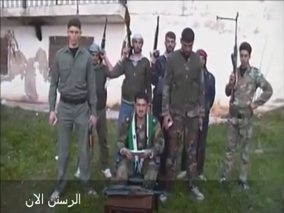 فري برس   حمص الرستن انشقاق الملازم عبدالمنعم بحبوح 24 2 2012