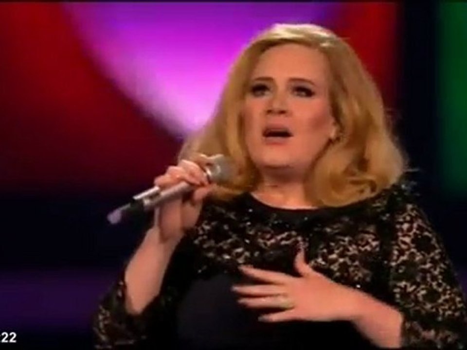 Adele cut off during her acceptance speech Brit Awards 2012 HD