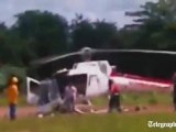Helicopter falls apart on landing Cool Video