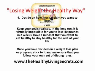 Losing Weight The Healthy Way - PaiyoujiPlus