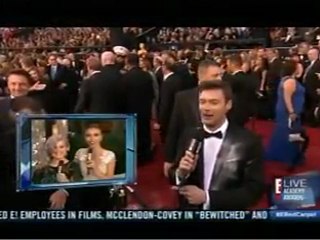 Ryan Seacrest gets pranked by The Dictator On Red Carpet